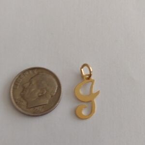 90's Goldbond Initial "J" "Pendant Charm